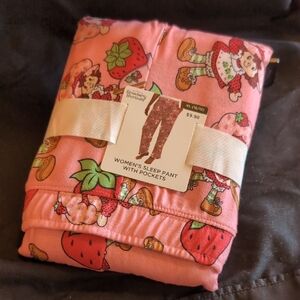 Womens Strawberry Shortcake Pajama Pants Xl Nwt